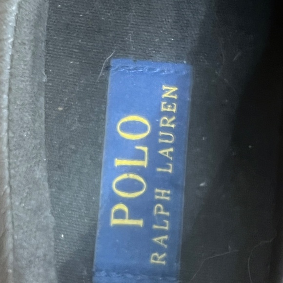 Polo Ralph Lauren Felton Leather Men's Low-Top Casual Sneakers, Black/White, 12 - Picture 3 of 13